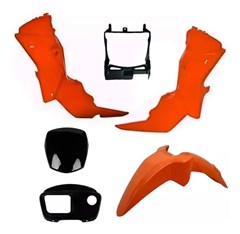 KIT PLASTICO POP100 2013 LARANJA 5PCS