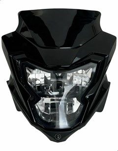 FAROL COMPLETO NXR160 25/26 PRETO BRILH