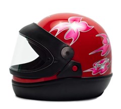 CAPACETE SAN MARINO AUT 60 VERMELHO(FEMININO)